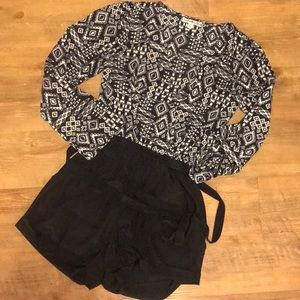 Black and white romper